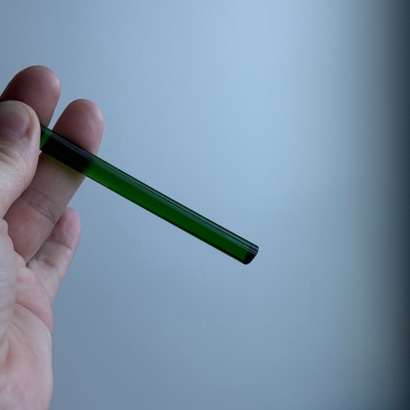 1 Murano Style Blown Glass Green Daffodil Flower Long Stem Floral Decor Gift - Picture 15 of 15